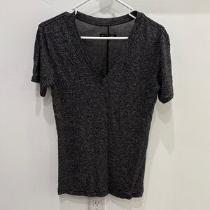 rag & bone Dark Gray V-Neck Short Sleeve Tee